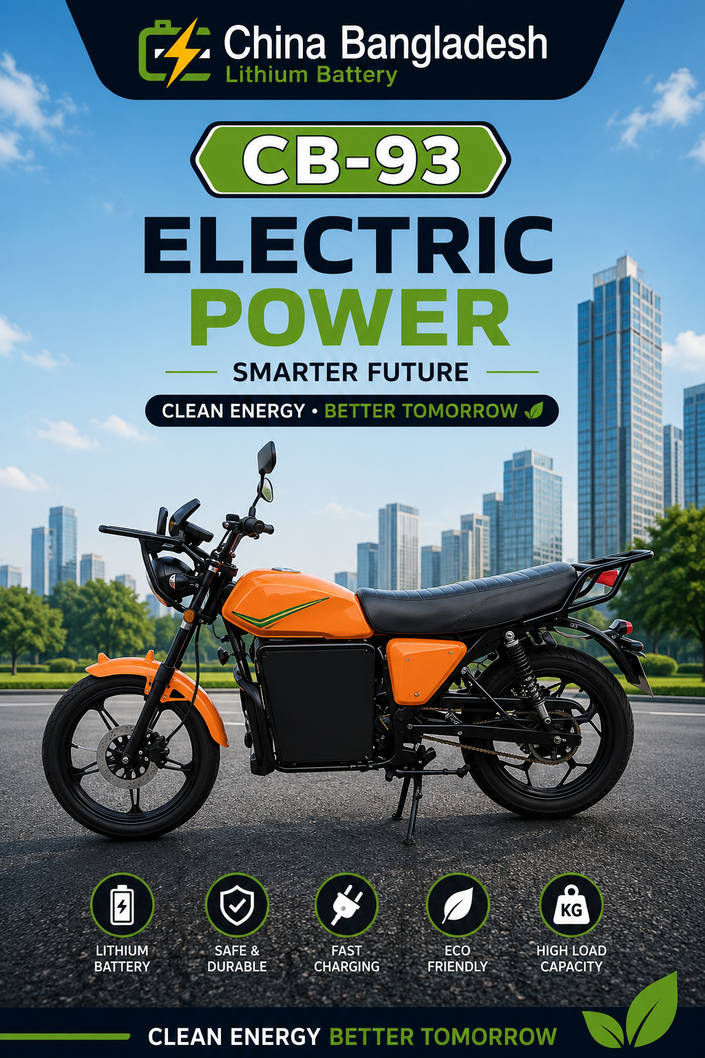 Motor Rower: 3000W mid-drive motor