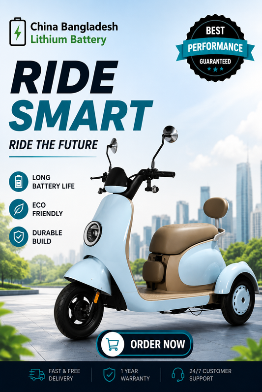 Electric Tricycle 3 Wheels Bicycle Customized Vehicle