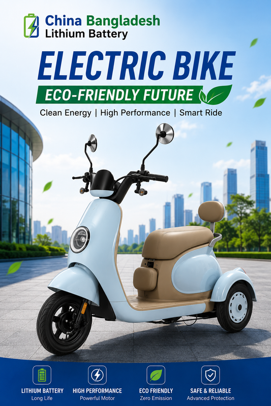 Electric Tricycle 3 Wheels Bicycle Customized Vehicle